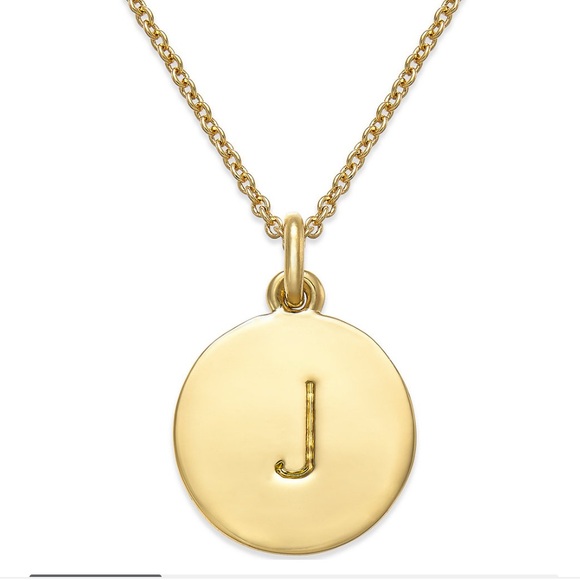 kate spade New York 12k Gold-Plated Initials J Pendant Necklace 17" 3" Extender - Picture 1 of 5
